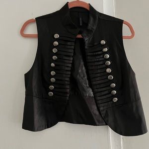 Black Vest with Silver buttons